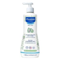 Mustela Bébé Lait de Toilette sans rincage à l'avocat bio (500 ml)