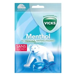 Vicks Bonbons au Menthol Sans Sucre 72G