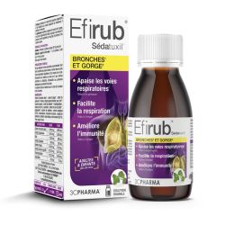3C Pharma Efirub Sédatuxil Sirop bronches et gorges (125 ml)