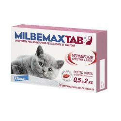Elanco MilbemaxTab vermifuge à spectre large petits chats et châtons (2 comprimés)