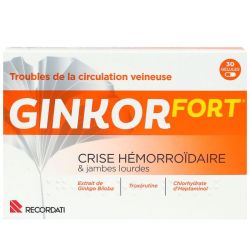 Ginkor Fort Crise Hemorroidaire Gelule 30