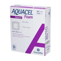 Convatec Aquacel Foam Pansements Adhésifs 8 x 8 cm (Boîte De 10)