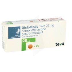 Diclofenac Teva  25Mg   Cpr 30