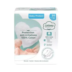 Cottony Baby Protect Protections Anti-Irritations Coton (Paquet De 20)