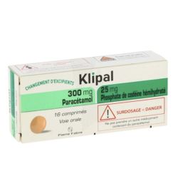 Klipal 300 Mg/25 Mg Comprimé 16