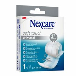 Nexcare Soft Touch pansement doux universel 8 cm x 1 m blanc