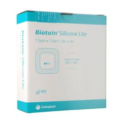 Biatain Silicone Lite pansement hydrocellulaire 7,5 x 7,5 cm (x10)