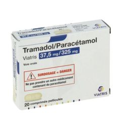 TRAMADOL/PARACETAMOL VIATRIS 37,5 mg/325 mg, 20 comprimés pelliculés