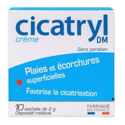 Cicatryl DM Plaie et Ecorchure Crème 10 Sachets de 2G