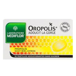 Oropolis Pastilles adoucissantes pour la gorge miel citron (x20)