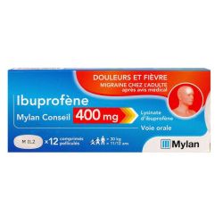 Ibuprofène 400 mg (12 comprimés pelliculés)