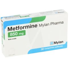 Metformine Viatris 850 mg 30 comprimés pelliculés