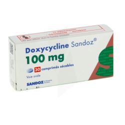 Doxycycline 100 mg Sandoz Comprimé Sécable 30