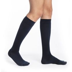 Sigvaris Essentiel Microfibre Chaussettes de contention Homme (Marine, Taille XL, Long)