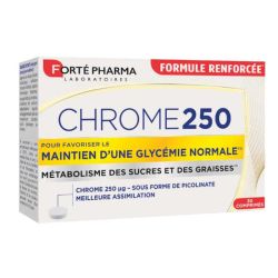 Forté Pharma Chrome 250 maintien d'une glycémie normale, envies de grignotage (30 comprimés)