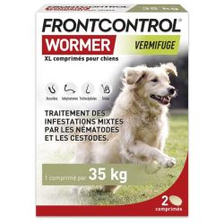 Frontcontrol Wormer Vermifuge pour Chien XL (2 comprimés)