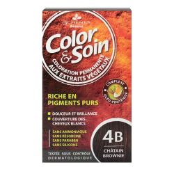 COLOR & SOIN Coloration Permanente 4B Chatain Brownie