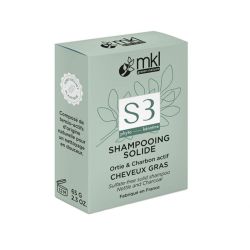 MKL S3 Shampooing Solide Ortie & Charbon cheveux gras (65 g)