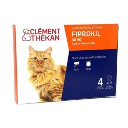 Clément Thekan Fiprokil chat 50mg pipettes (x4)