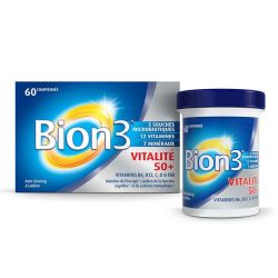 Bion3 Vitalité 50+ énergie, fonction cognitive & immunité seniors (60 comprimés)