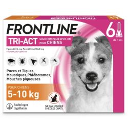 Frontline Tri-Act Spot-On chien 5-10kg pipettes (3x1ml)