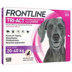 Frontline Tri-Act Spot-On chien 20-40Kg  pipettes (3x4ml)
