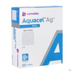 Convatec Aquacel Ag+ Extra Pansements 5 x 5 cm (Boîte De 10)