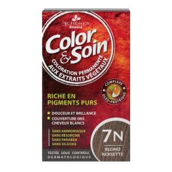 COLOR & SOIN Coloration Permanente 7N Blond Noisette