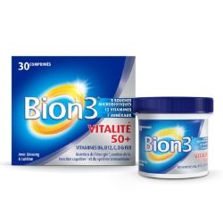 Bion3 Vitalité 50+ énergie, fonction cognitive & immunité seniors (30 comprimés)