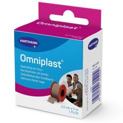 Hartmann Omniplast sparadrap en tissu bande 2,5 cm x 5m (x1)