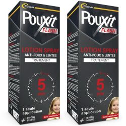 Pouxit Flash Lotion Spray Anti-Poux & Lentes (offre spéciale 2 x 150 ml)