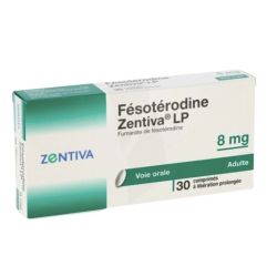 Fesoterodine 8 Mg Zentiva comprimé à libération prolongée 30