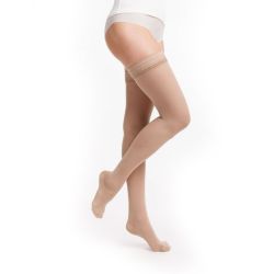 Sigvaris Styles Bas de contention transparents autofixants Beige 120 (Taille S, Long)