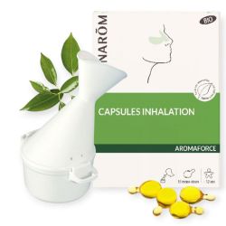 Pranarôm Aromaforce Capsules inhalation bio + inhalateur