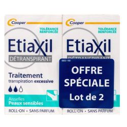 Etiaxil Detranspirant Sensitive Transpiration Excessive Peaux Sensibles Bille 15Ml*2