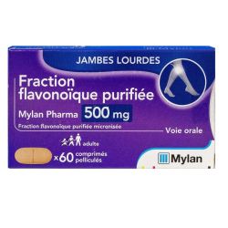 Fraction Flavonoique Purifiee Mylan 500Mg Bte 60 C