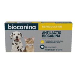 BioCanina Antilactis Tarissement non Hormonal de la Sécrétion Lactée Chienne & Chatte (30 comprimés)