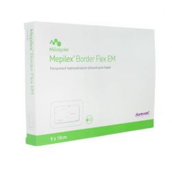 Mepilex Border Flex EM pansement hydrocellulaire siliconé stérile 9x15 cm (x10)