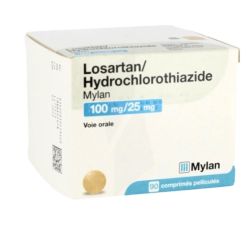 Losartan/Hydrochlorothiazide Viatris 100 Mg/25 Mg 90 Comprimés pelliculés