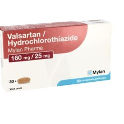 VALSARTAN/HYDROCHLOROTHIAZIDE VIATRIS 160 mg/25 mg, 30 comprimés pelliculés