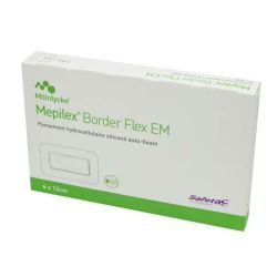 Mepilex Border Flex EM pansement hydrocellulaire siliconé stérile 6x12 cm (x10)