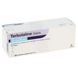 TERBUTALINE VIATRIS 5 mg/2 mL, solution pour inhalation par nébuliseur en récipient unidose (20 unidoses)