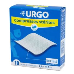 Urgo Compresses Stériles non tissées 7,5x7,5 cm (10x2)