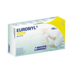 Euromedis Gant Vinyle sans poudre Euronyl Taille 8/9 (Large) (x100)