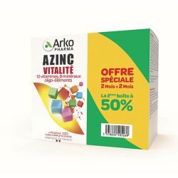 Arkopharma Azinc Vitalité vitamines, minéraux & oligo-élements (2 x 120 gélules)