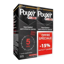 Pouxit Flash Traitement Anti-Poux & Lentes (2 x 150 ml)