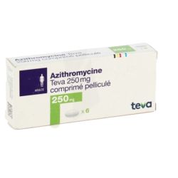 Azithromycine 250 mg Teva, 6 comprimés