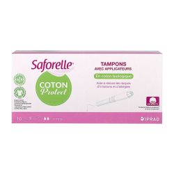 Saforelle Coton Protect Tampon avec Applicateur x16