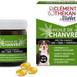 Clément Thekan Huile de chanvre pour chiens 12-36kg (45 capsules)