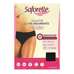 Saforelle Culotte Menstruelle Absorbante Noire Taille S